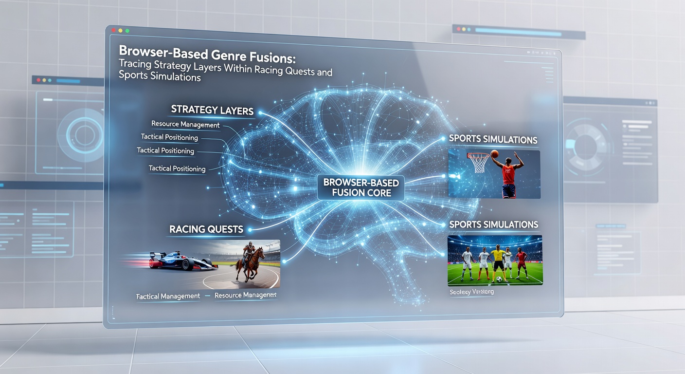 Split view of browser racing quest and sports simulation with strategic overlay panels active