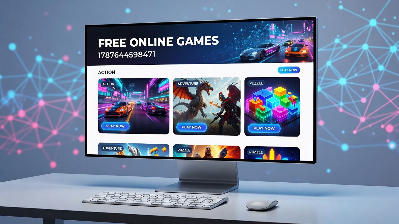Diverse group of players enjoying web-based titles across different locations