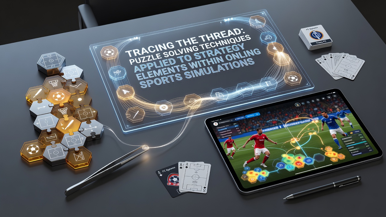 Online sports simulation interface showing strategic puzzle elements in team management and gameplay planning
